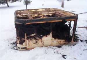 spa en feu électricité